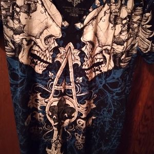 Womens Blue Affliction shirt